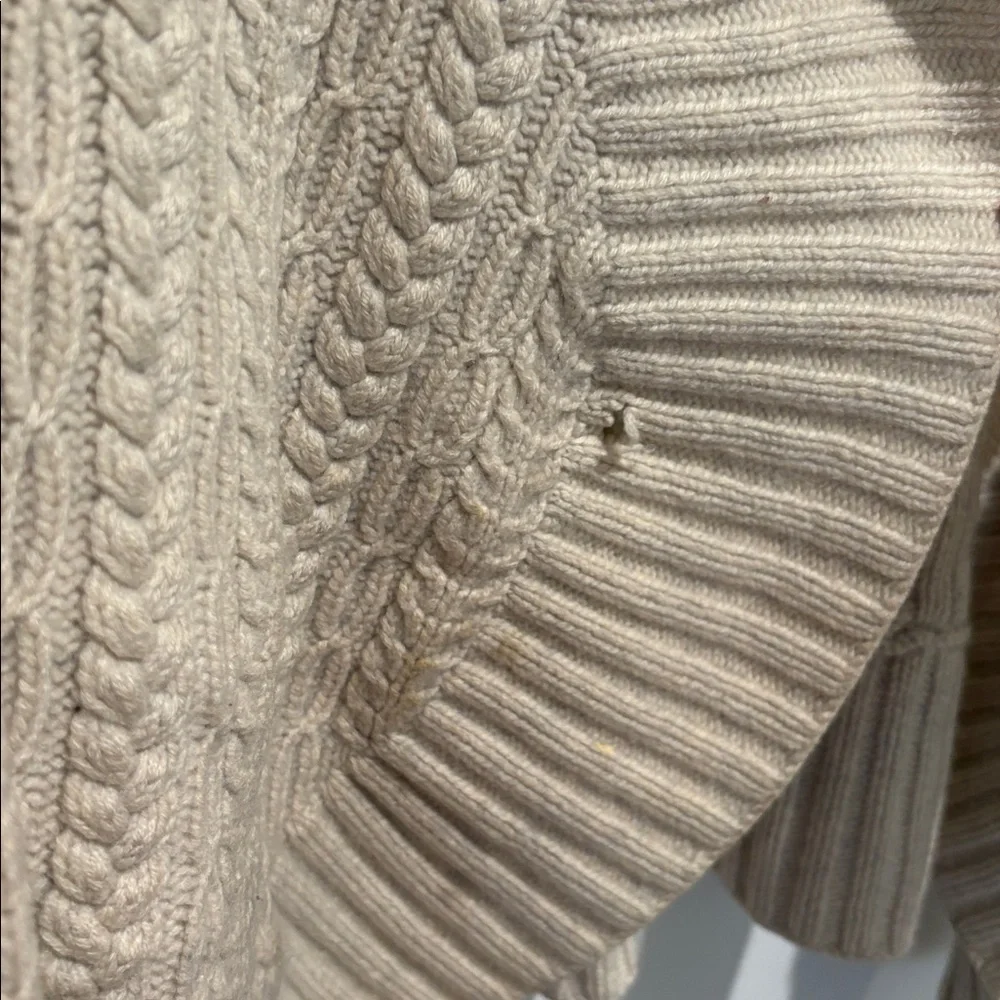 TSE Cream Cable Knit Cardigan - Picture 7 of 12